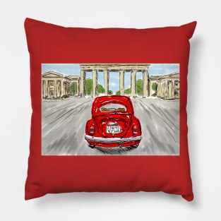 Classic car red Pillow