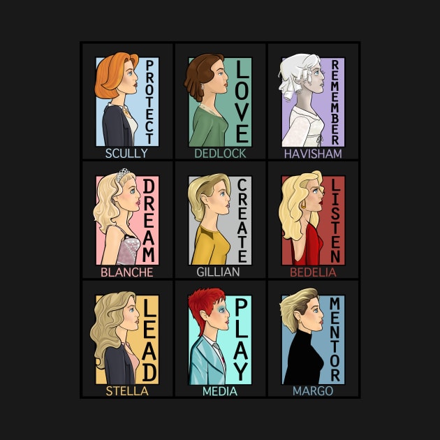 Gillian Anderson's Characters2 by Sitily