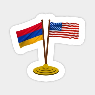 American Armenian Flag Magnet