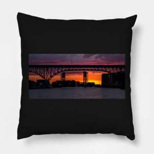 Sundown on the Cuyahoga River Pillow