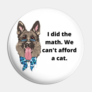 Math Dog Pin