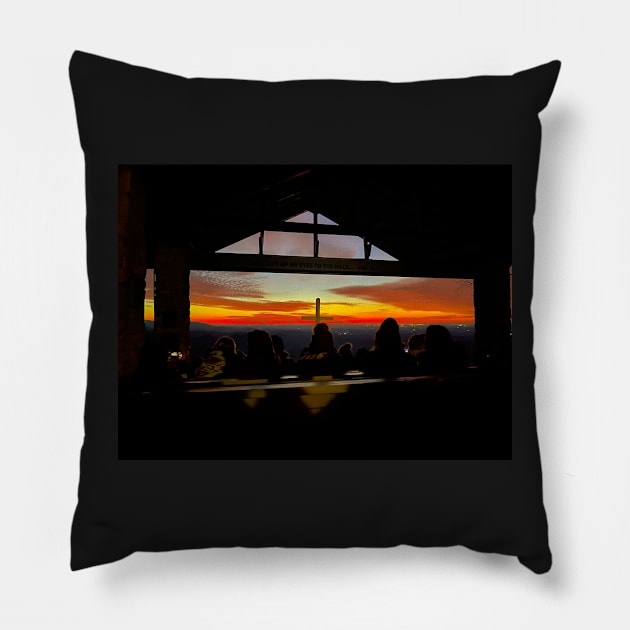 Colorful Red Sky at Pretty Place Pillow by Ckauzmann