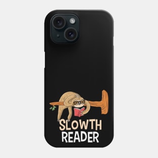 Cute Funny Sloth Reading Book Reader Girls Boys Teens Gift Phone Case
