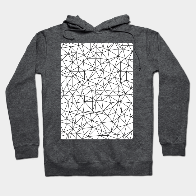 black hoodie with white lines