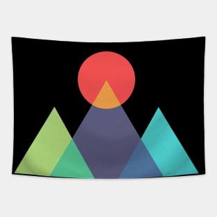 Abstract Mountains & Sun Tapestry