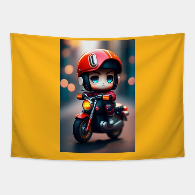 Cute Warrior: Brave and Adorable Print Art-0001 Tapestry by ASKLOVE
