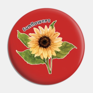 Sunflowers Forever Pin