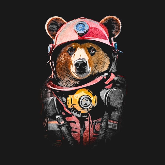 Firefighter bear by ArtinDrop