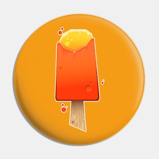 Orange bright ice cream Pin