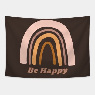 Be Happy Retro Rainbow Tapestry
