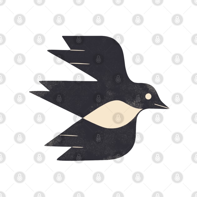 Minimal Blackbird No. 2 by Renea L Thull