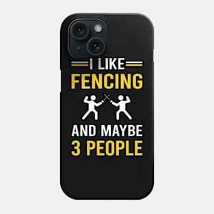 3 People Fencing Fencer Phone Case