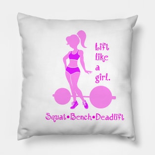 fitness girl, gym girl, fitness, weightlifting women Pillow