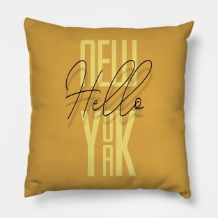 Hello new york Pillow