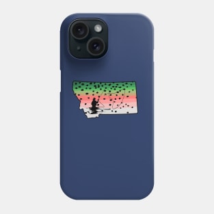 Rainbow Trout Fly Fish Montana State Map Fly Fishing Fisherman Gifts Phone Case