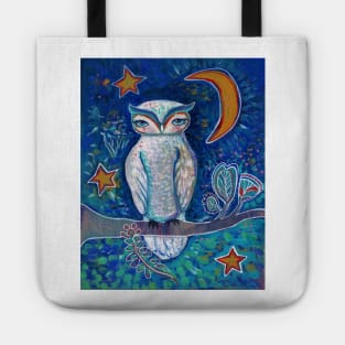 Owl and Golden Moon Tote