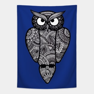 Owl (dark blue background) Tapestry