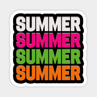 Summer Text Holiday I Love in Colors Magnet