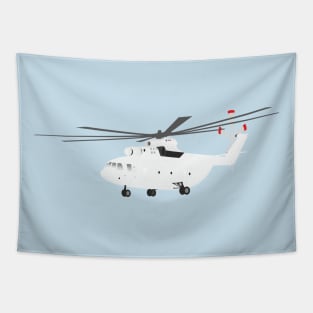 White Heavy Russian Helicopter Mi-26 Tapestry