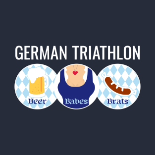 German Triathlon - Babes, Beer, and Brats T-Shirt