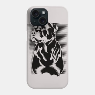 Stencil Rottweiler Phone Case