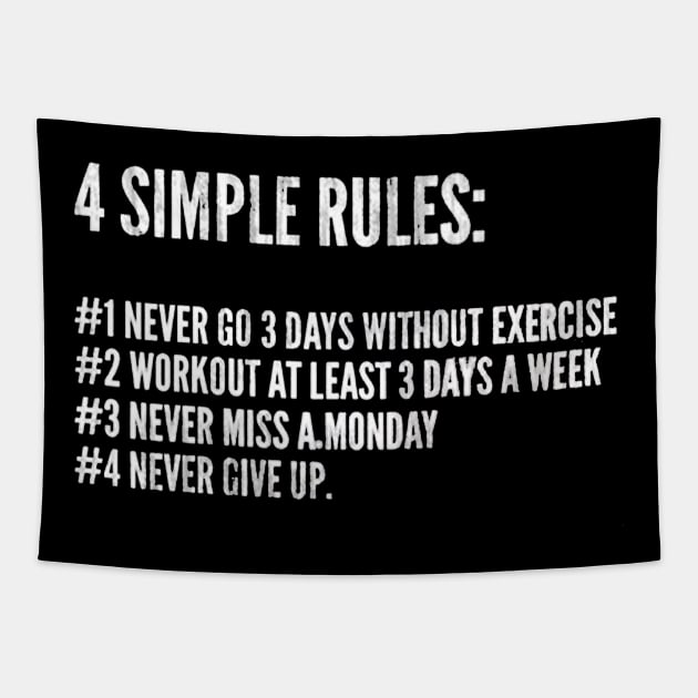 4 simple rules to fitness! Tapestry by ericsj11