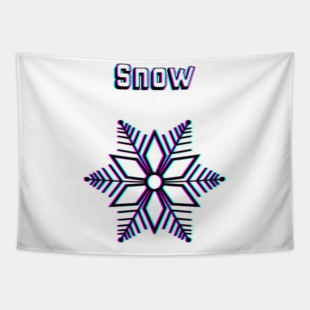 Snowflake Glitch Tapestry by DyrkWyst