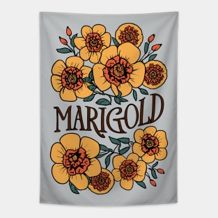 Marigold vintage flowers Tapestry