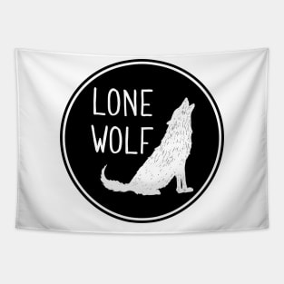 Lone Wolf - Wolf Howling Tapestry