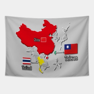 where is taiwan world map | taiwan location map_not Thailand and China_grey Tapestry