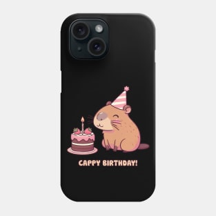 Cappy Capy Birthday Capybara Kawaii Phone Case