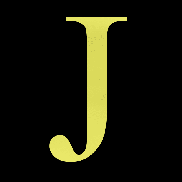 The Letter J in Shadowed Gold by ArtticArlo