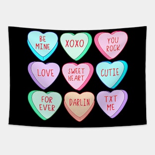 Candy Heart Valentines Day Funny Sarcastic Love Joke Tapestry