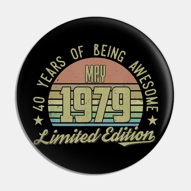 41th Birthday Gifts May 1979 Limited Edition Pin by bummersempre66