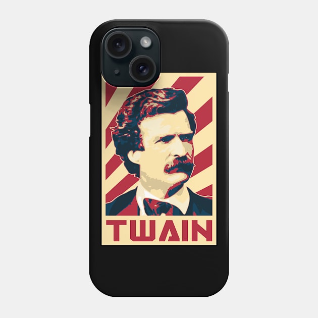 Mark Twain Retro Propaganda Phone Case by Nerd_art