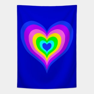 Rainbow y2k Aesthetic Hearts Tapestry