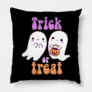 Trick or treat cute ghost couple Pillow