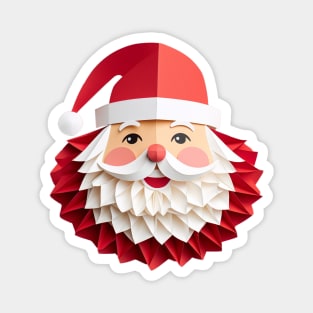 Papercraft Christmas Santa Claus origami Magnet