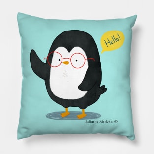 Albert Penguin says Hello Pillow