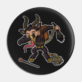 Dabbing Krampus Christmas Pin