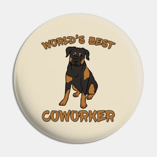 Rottweiler World's Best Coworker WFH Pin