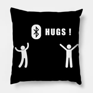 Social distancing - funny air hugs Pillow