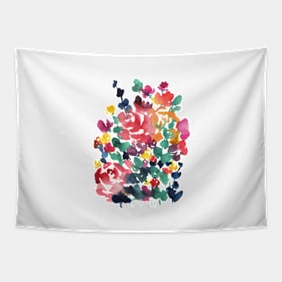 Colorful Abstract Watercolor Flowers 20, colorful Bouquet Illustration Tapestry