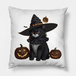 Nights and days Cat Halloween Pillow