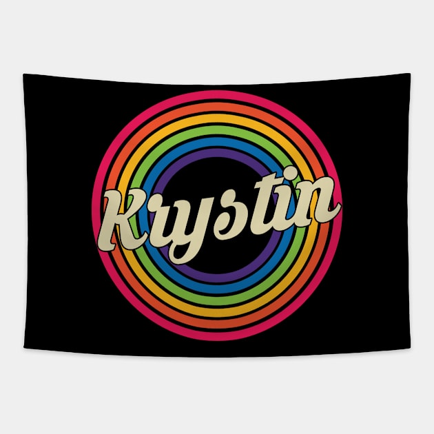 Krystin - Retro Rainbow Style Tapestry by MaydenArt