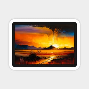 Vibrant Desert at Sunset Magnet