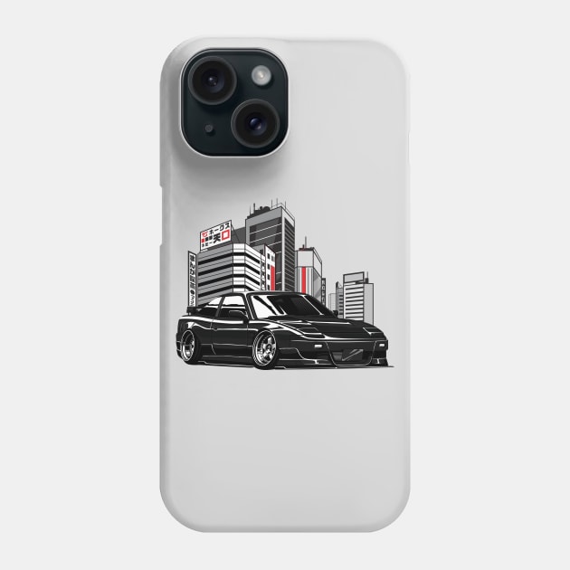 Nissan 240sx Black Phone Case by JDMAPEX