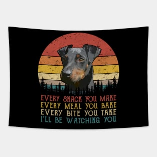 Vintage Every Snack You Make Every Meal You Bake Manchester Terrier Tapestry