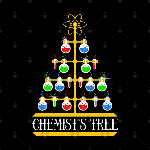 Chemist's Tree Funny Chemistry Christmas Tree by Teeziner