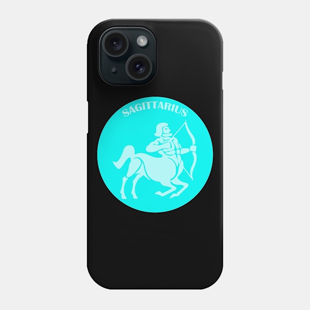 Sagittarius Astrology Zodiac Sign - Sagittarius Astrology Birthday Gifts - Teal and Turquoise Phone Case by CDC Gold Designs